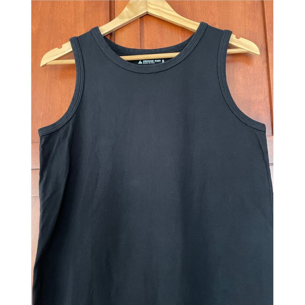 American Giant Muscle Tee Dress Sleeveless Black Size Small - Picture 3 of 8